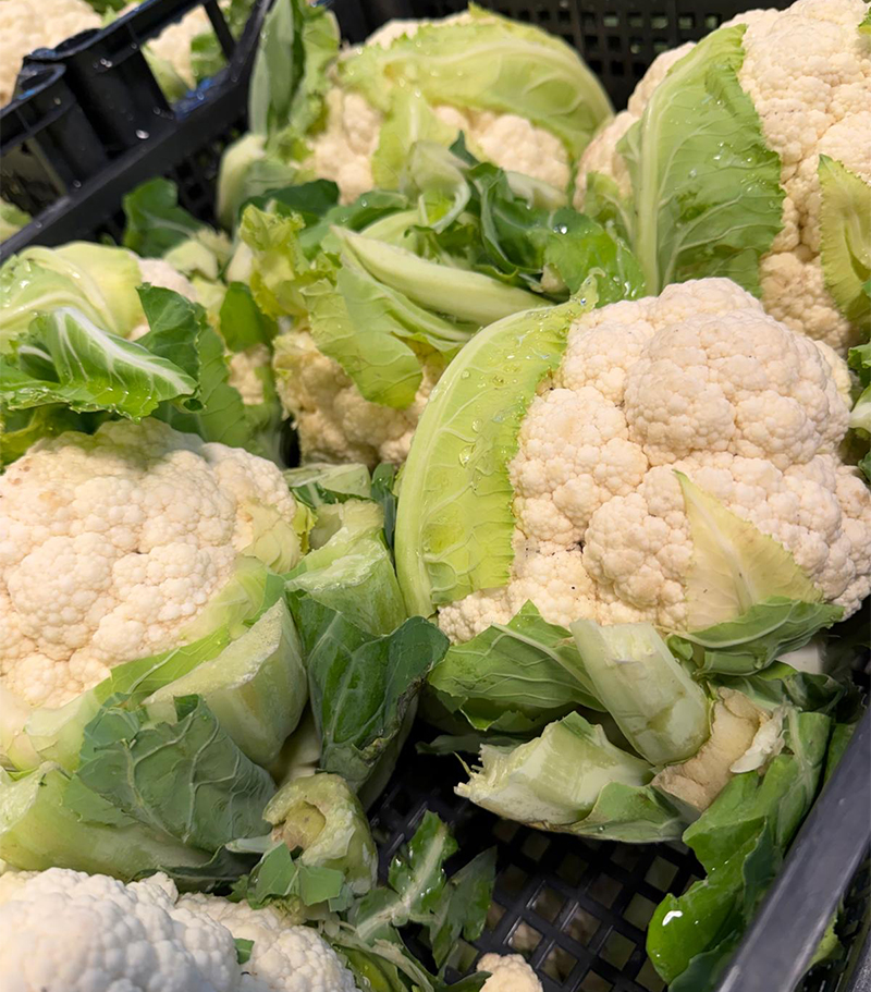 Cavolfiori locali - 1,30 euro al chilogrammo